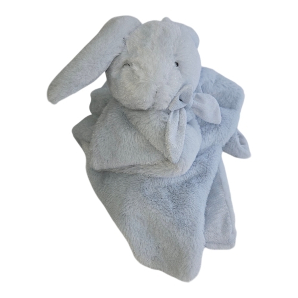 Mon Lapin Plush Light Blue Bunny Security Blanket Super Soft Oversized